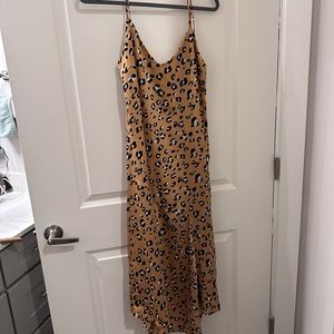 Cute cheetah dress silk